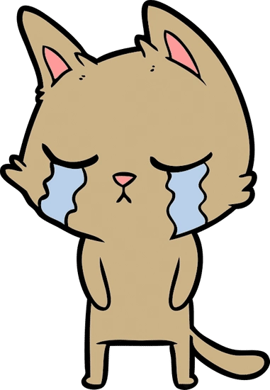哭泣的卡通猫cryingcartooncat