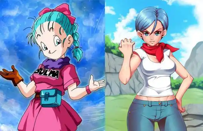 当龙珠中的美女都变成写实风格后,18号风韵犹存!布尔玛超性感!