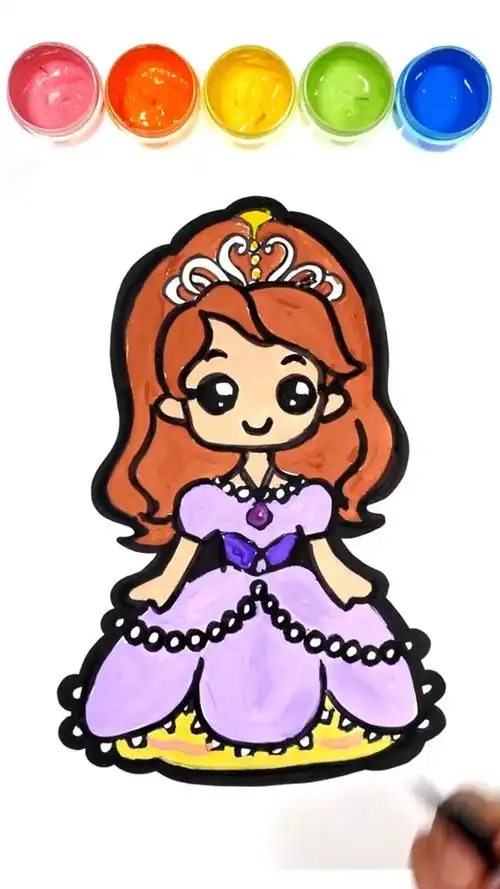 如何画一个苏菲亚公主