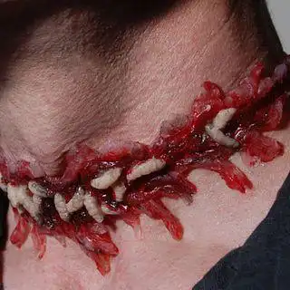 美国代购zombie jewelry暗黑系重口味断脖肉蛆僵尸万圣节原宿项圈的