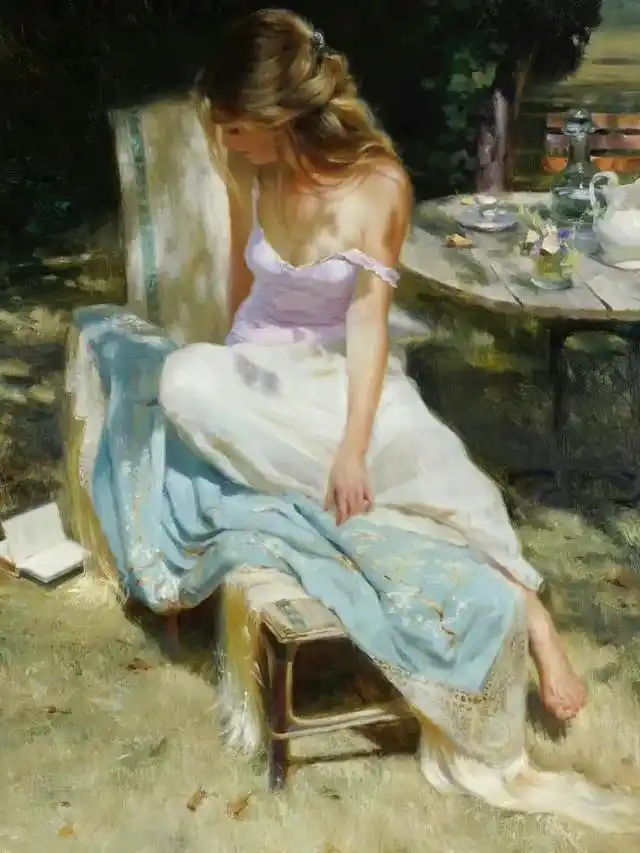 油画人物(女),沉浸在阳光下的女孩们