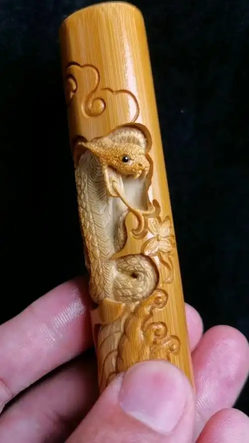 手工雕刻 97 竹雕  #手艺人  #手工雕刻  #手把件