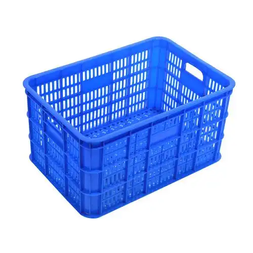 蓝色塑料框子收纳筐水果蔬菜镂空胶框分拣筐周转筐鸡蛋筐