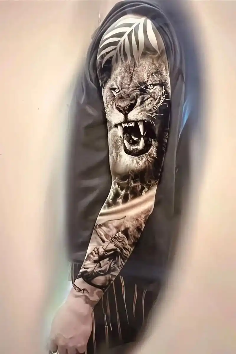 花臂纹身设计纹身图案欧美写实