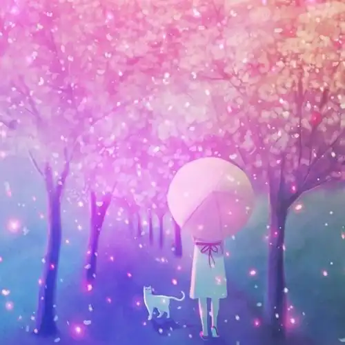 粉色少女心背影头像图片冒粉色气泡的少女