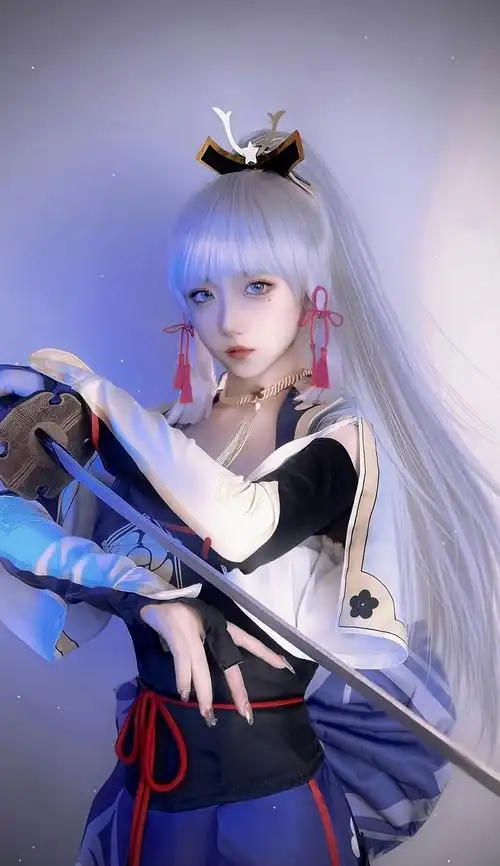 cos神里绫华 原神4k手机壁纸竖屏