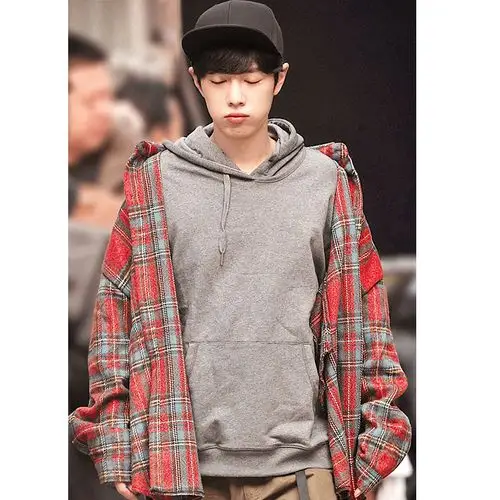 肖战ins同款格子衬衫男女中长款韩版复古港味宽松衬衣磨毛潮外套