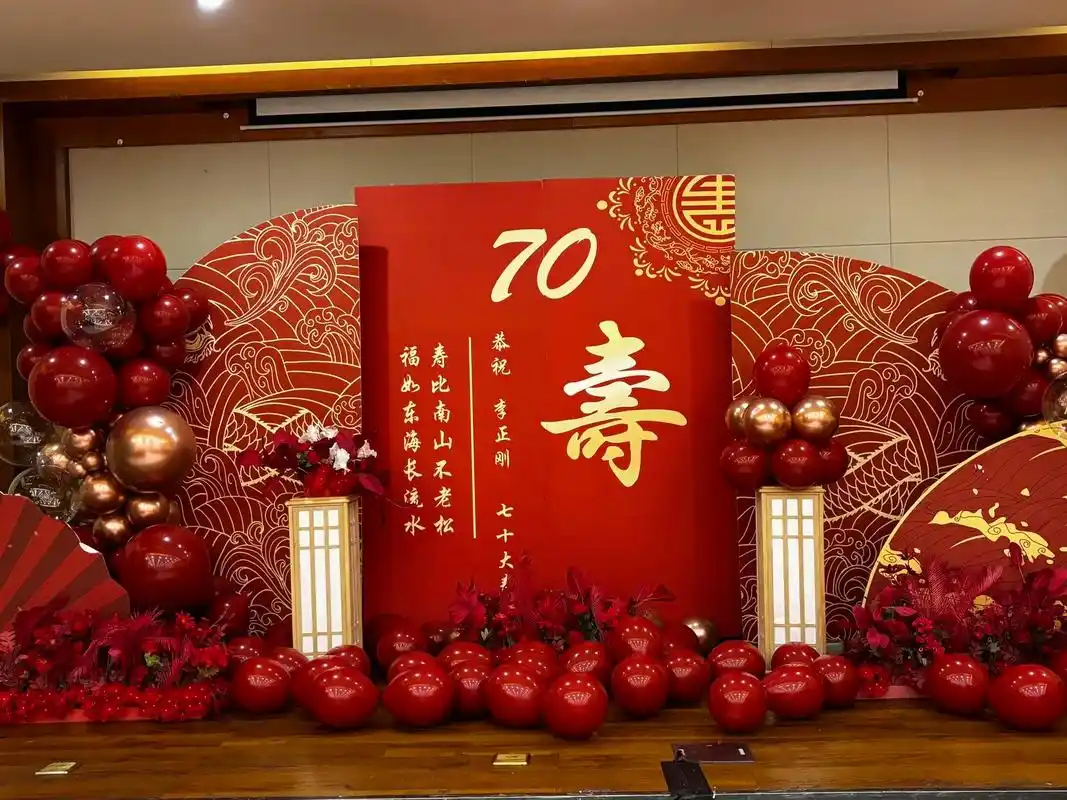 寿宴布置.时光很暖,岁月静好,尽孝要趁早,愿时光慢一点,愿我 - 抖音