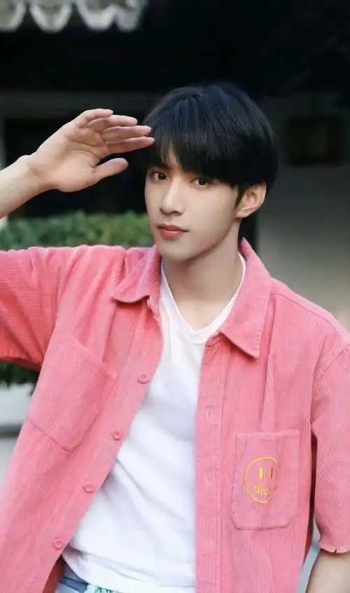 刘耀文粉色衬衫四宫格