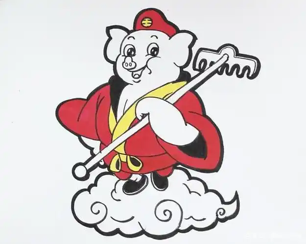 西游记猪八戒手绘简笔画画画步骤详解简单易学