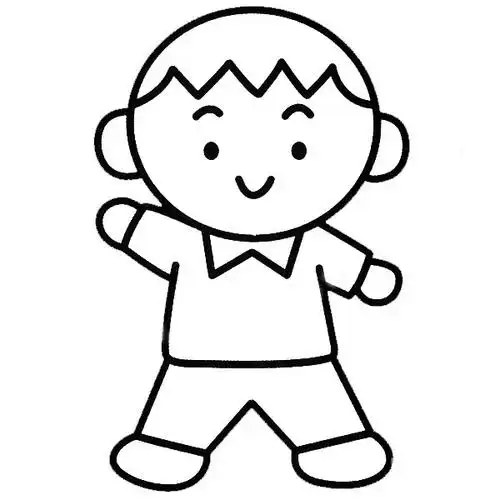 小男孩简笔画图片男孩卡通头像简笔画适合初学者的小男孩简笔画胖胖的