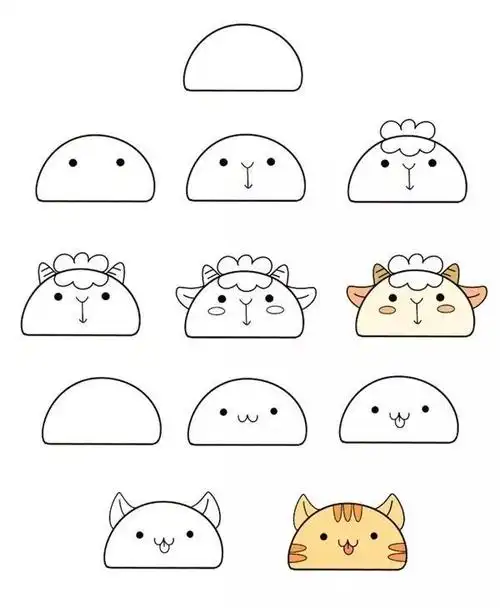 画简单可爱的小动物简笔画(可爱小动物合集)(4)