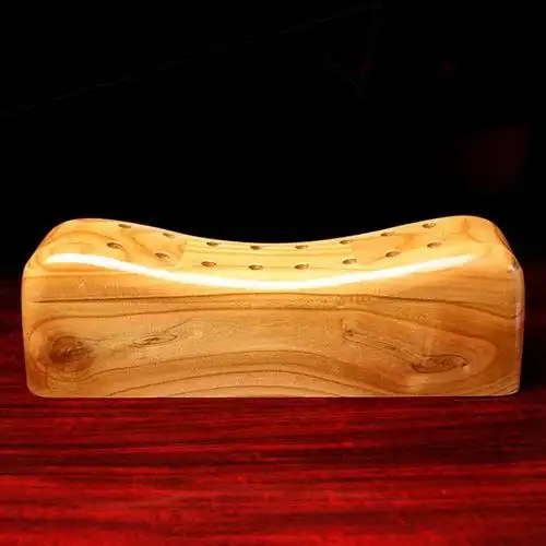 枕头桃木颈椎原木实木硬枕按摩木雕饰品摆件其他工艺饰品