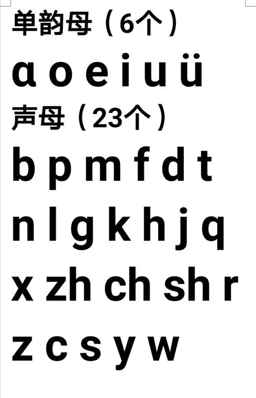 随机闪卡,一定要知道单韵母有多少个,分别是谁,声母有多少个