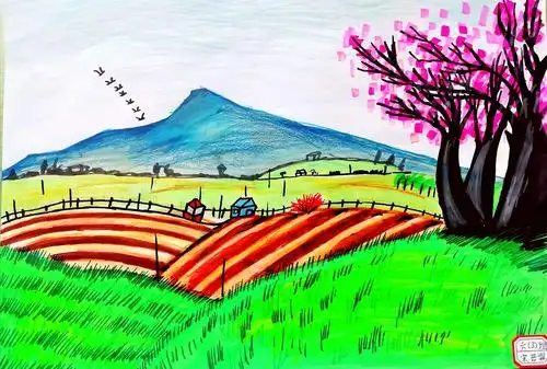 红岭湾小学 "停课不停学" 美术七彩课堂—— "相约春天"