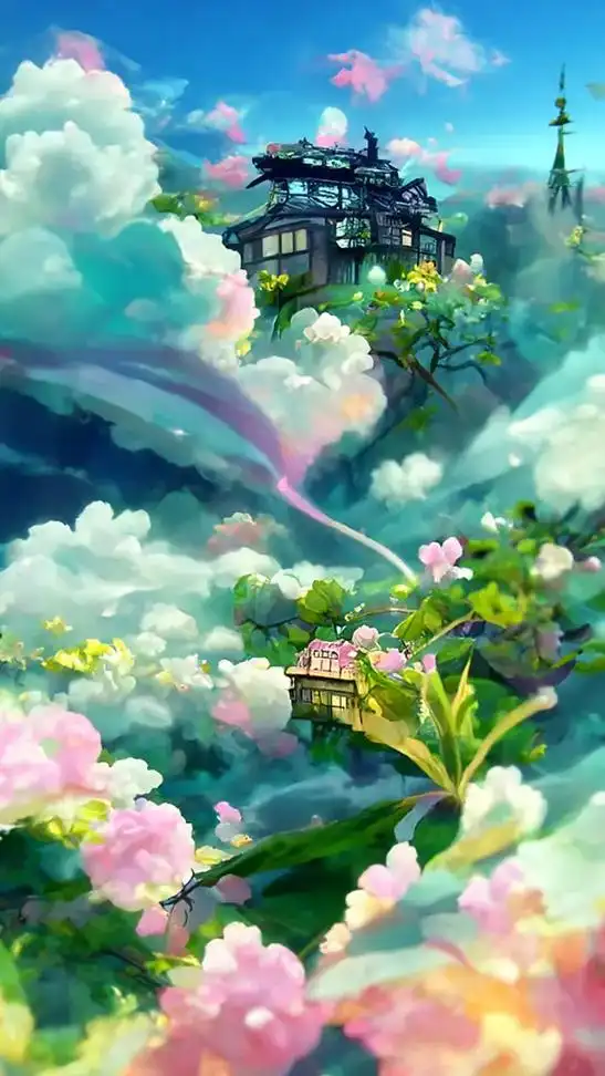 拜托 艾特你认为zui漂亮的女孩子来看这天宫仙境好吗?#插画 - 抖音