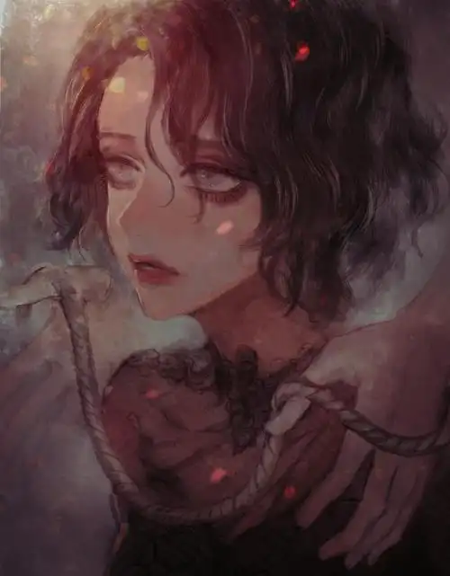 画师maria作品欣赏暗黑风病娇少女人物插画