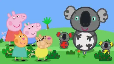 小猪佩奇和朋友们去动物园,这三只不同颜色的是什么动物呢?