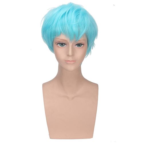 韩流bigbang崔胜贤top水蓝色蓬松短发假毛cosplay假发男