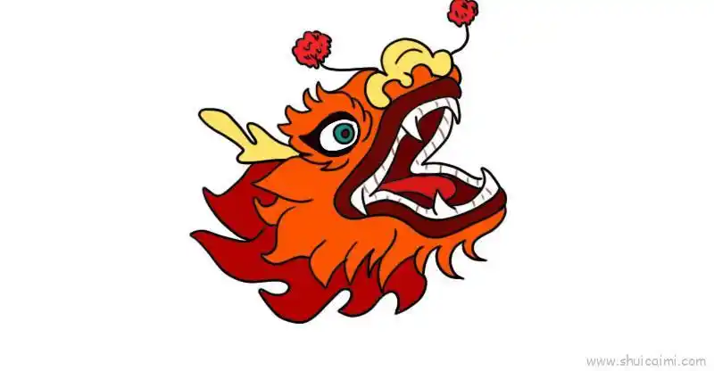 龙头儿童画怎么画龙头简笔画图片大全
