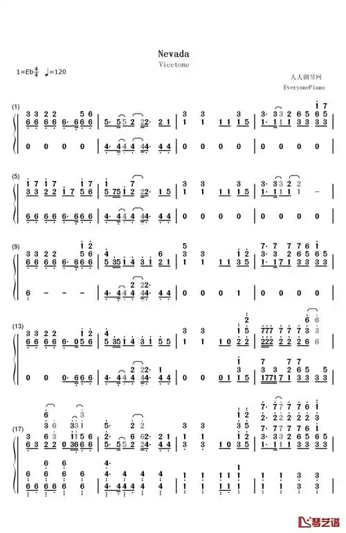 nevada吉他谱vicetone未知调吉他图片谱2张