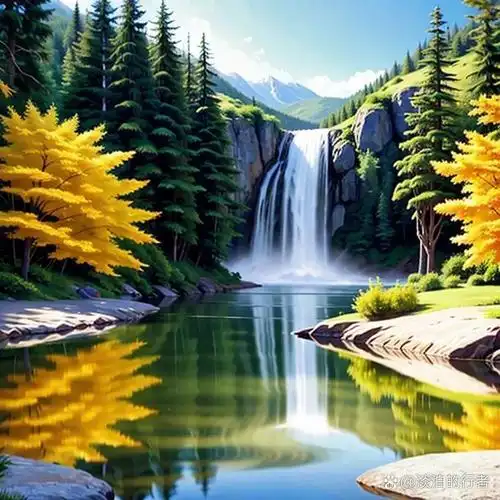 见山水画,事业必将顺风顺水,财运亨通