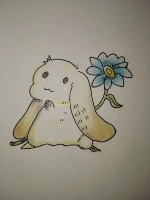 临摹心蓝丫头的垂耳兔