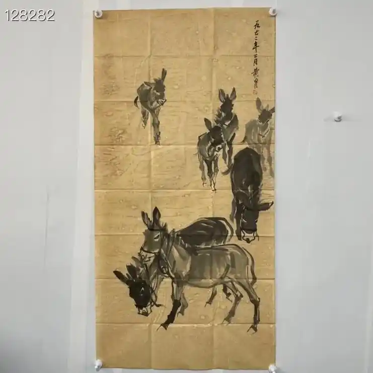 杂志画编号155,黄胄驴,四尺纯手绘画芯,尺寸:68/138 - 抖音
