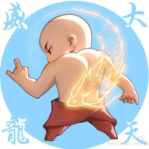 大威天龙_青蛇法海q版厚涂绘画作品