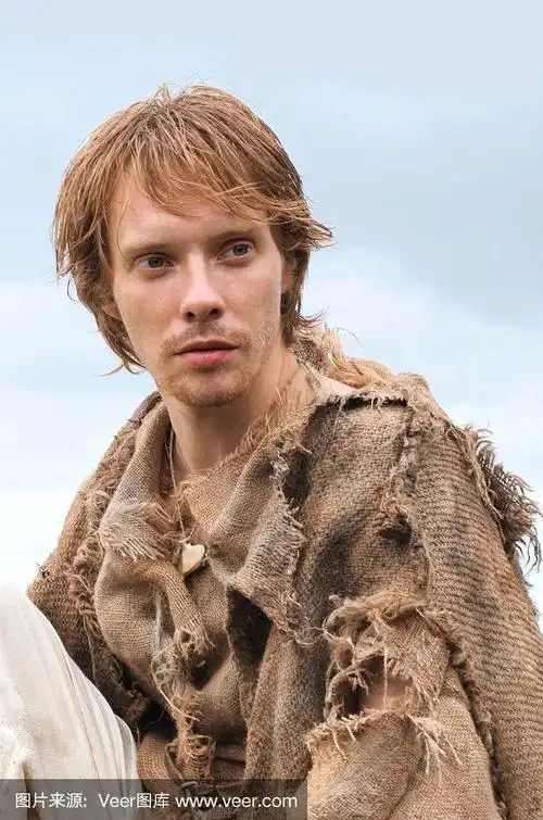 中世纪男性肖像特写