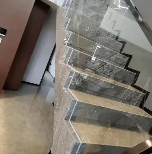 石材楼梯 | 玻璃栏杆的6种常见做法_方式_大理石_装饰