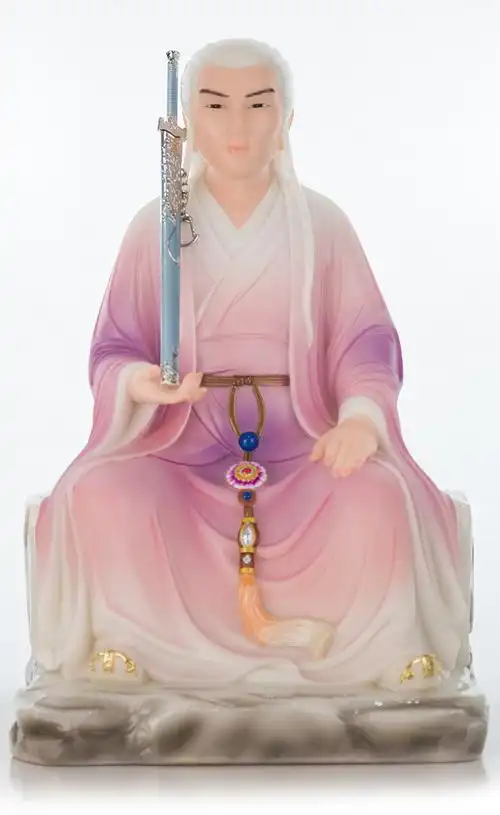 汉白玉东华帝君神像东王公扶桑大帝家居供奉少阳君道教佛教摆件 浅