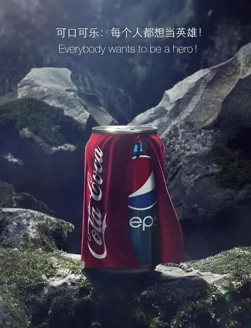 可口可乐文案:每个人都想当英雄.