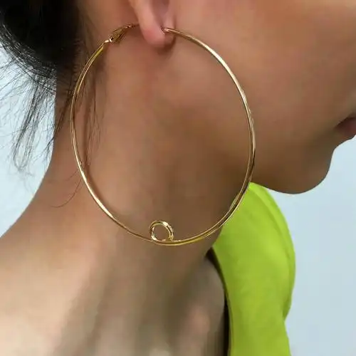 欧美时尚个性流行超大圈圈耳环韩国夜店夸张耳环饰品圆圈耳圈女新