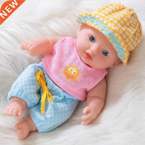 8inch cute reborn baby girl doll silicone movable limbs