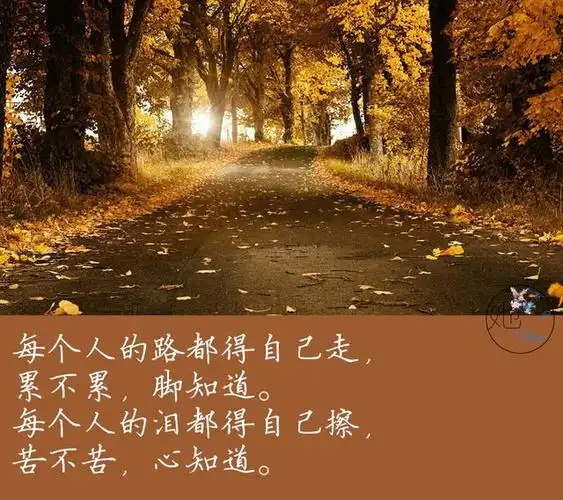 人生的路,要自己走,不能指望别人!