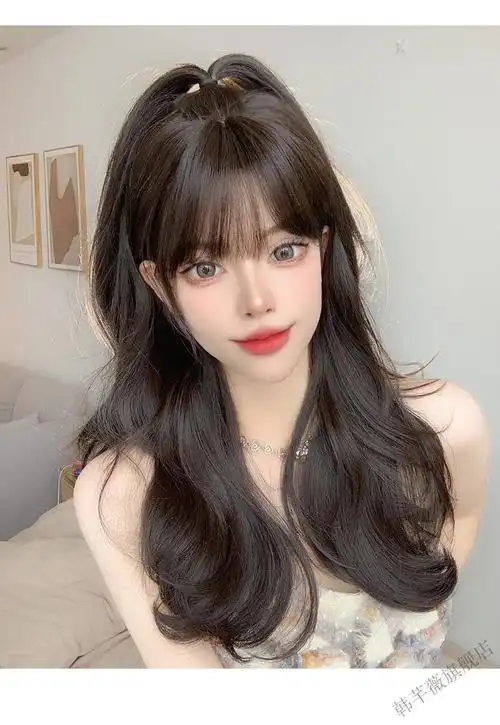 抖音同款菲奥娜假发女长发自然全头套式大波浪长卷发中长发2021年时尚