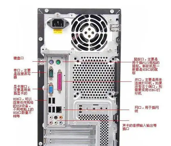 台式电脑插线步骤图分别为com1和com2作用
