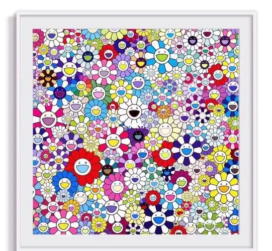 村上隆太阳花系列挂画