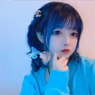 蓝色系优质女头像唯美头像蓝色系甜美女生