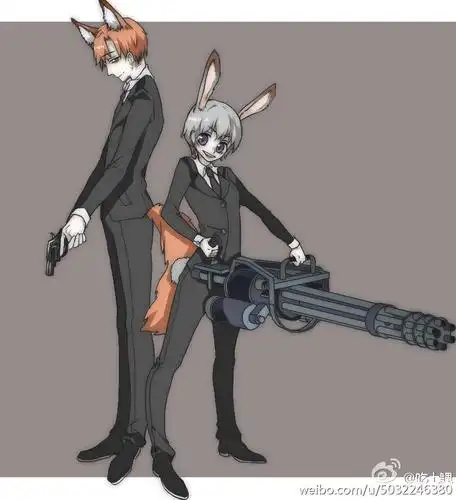 疯狂动物城#狐兔拟人