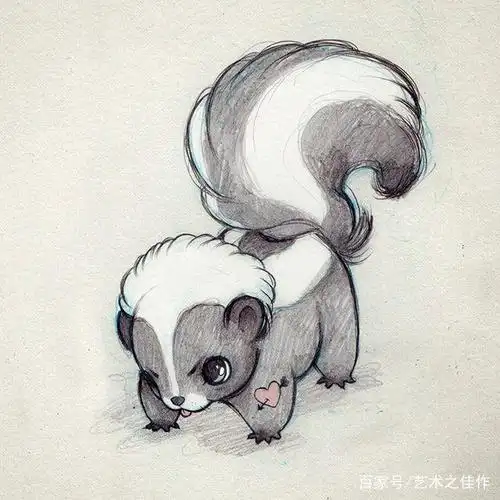手绘插画,乖巧灵动,温柔唯美的小动物