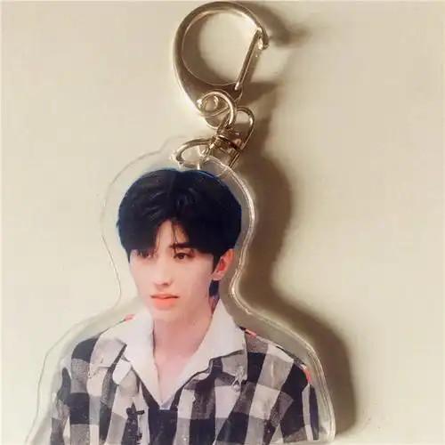 蔡徐坤钥匙扣亚克力挂件应援物同款ikun小葵透明双面学生书包 蔡徐坤