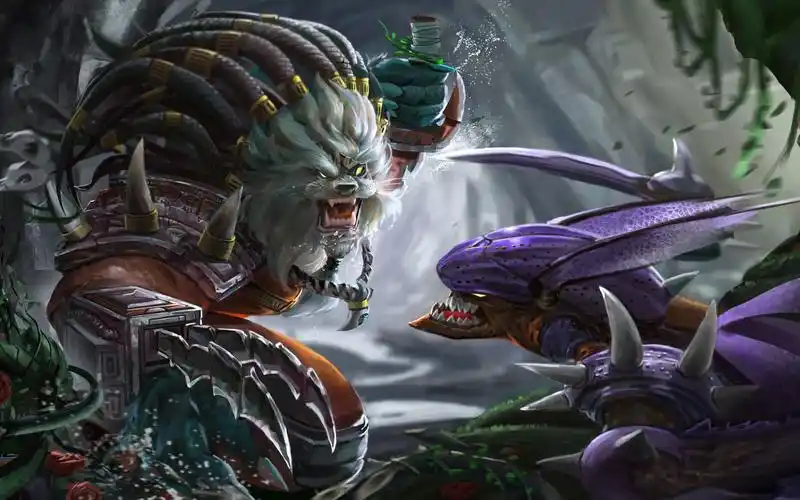 【板绘】【厚涂】英雄联盟铁血战士雷恩加尔_哔哩哔哩_bilibili