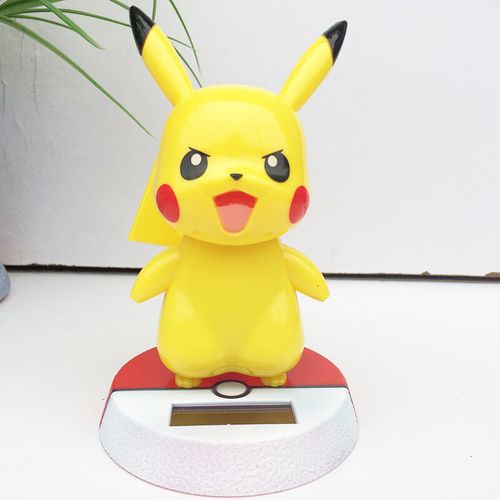 皮卡丘摇头摆件大号创意卡通车内摇摆萌物比卡丘公仔 生气款【配防滑