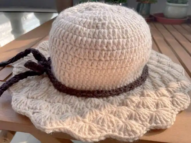 我的手工日常  #帽子分享  #渔夫帽  #钩针编织