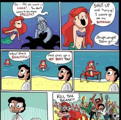 迪士尼动画里的公主都很迷人,但变成"毁童年"画风后真不忍直视