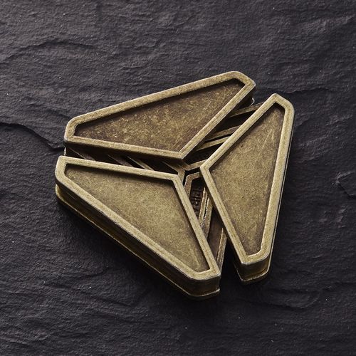 puzzle高难度合金鲁班锁魔术金属成人有益儿童智力玩具烧脑全套 三角