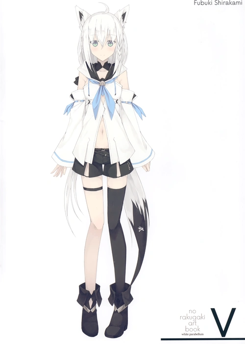 画集收录凪白みと超养眼的美少女插画白毛控狂喜的兽耳同人作品