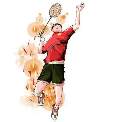 羽毛球唯美清新手绘高考女孩背影奋斗不负青春原创插画素材卡通清新